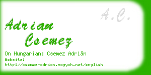 adrian csemez business card